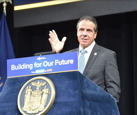 Gov. Andrew Cuomo is mounting an 11th hour effort to convince the State Senate to return to Albany and approve legislation to keep speed cameras operating. Photo by Kevin Coughlin/Office of Governor Andrew M. Cuomo
