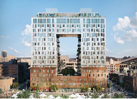 The building called 325 Kent, on the Domino Sugar redevelopment site, won the award for iconic design. Photos courtesy of the Brooklyn Chamber of Commerce