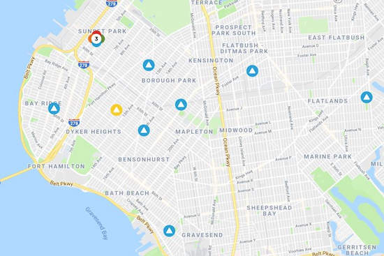 More than 800 customers are currently without power in Dyker Heights, according to the agency. Image: Con Ed