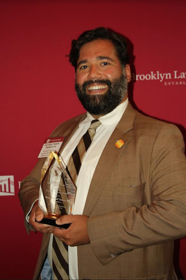M. Frank Francis, seen here during an event at Brooklyn Law School, is hoping to bridge the gap between law school and the legal practice with his work with the Brooklyn Bar Association Young Lawyers Committee. Eagle file photo by Mario Belluomo
