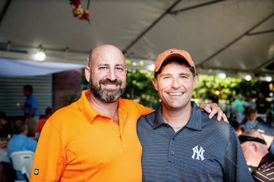 Paul Hirsch (left) and Michael Cibella, president of the Kings County Bar Association, at the association's second annual charity golf outing at the Marine Park Golf Course in Brooklyn. Eagle photos by Rebecca White