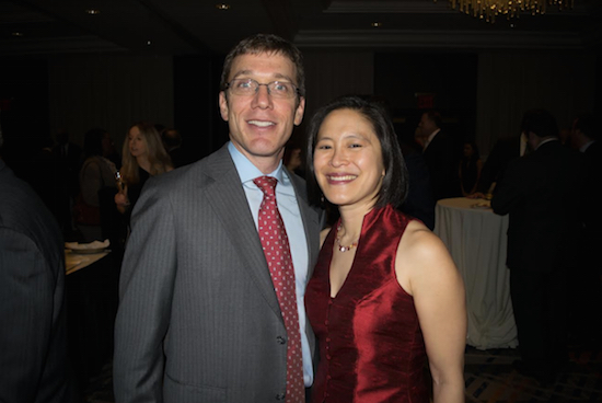 Hon. Lillian Wan, pictured here with her husband Adam Brodsky at the Brooklyn Bar Association’s annual dinner, is an active member of the local legal community and is member of the board of directors of the Brooklyn Women's Bar Association. Last month, she became the first Asian-American woman to be named to the New York Court of Claims. Eagle file photo by Rob Abruzzese