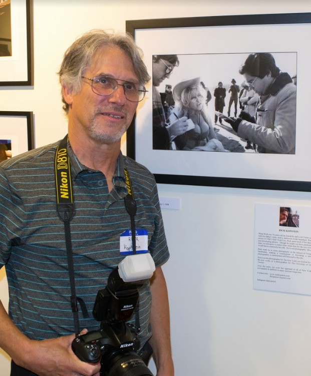 Rick Kopstein, one of the curators of the exhibit along with Lauren Welles. Kopstein is also a veteran photographer in the courthouse associated with the New York Law Journal.