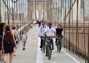 To kick off City Hall in Your Borough #inBrooklyn 2018, Brooklyn Borough President Eric Adams joined Citi Bike, Assemblymember Jo Anne Simon and City Hall during a ceremonial ride across the Brooklyn Bridge to celebrate Citi Bike’s new pedal-assist bikes. Photos courtesy of the NYC Department of Transportation