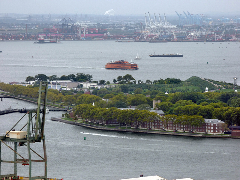 The public review process for a rezoning of the southern half of Governors Island has kicked off. The plan would open the island to 4.5 million square feet of commercial, academic, cultural and institutional development. Eagle photo by Mary Frost