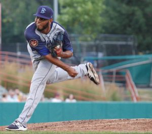 Jaison Vilera’s scoreless innings streak ended at 29 2/3 innings as Brooklyn suffered a 6-5 loss to the Hudson Valley Renegades on Sunday to kick off their critical series with the McNamara Division leaders. Photo courtesy of Brooklyn Cyclones