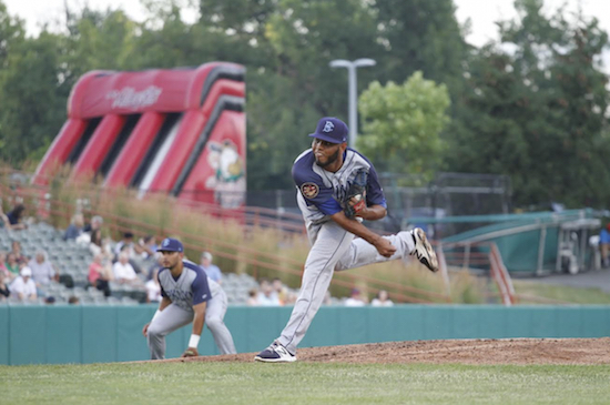Despite getting seven strong innings from staff ace Jaison Vilera Monday night in Tri-City, the Cyclones slipped out of first place in the McNamara Division with a 6-3 loss to the ValleyCats. Photo courtesy of the Brooklyn Cyclones