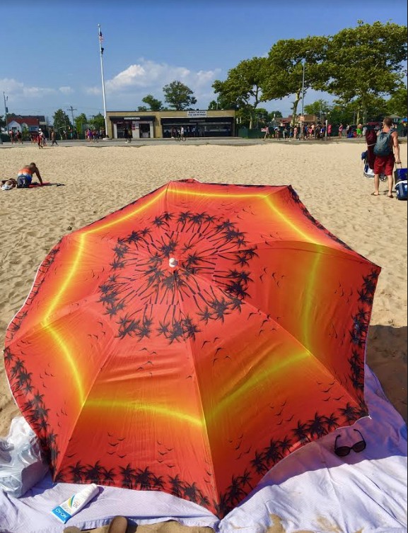 Umbrella ella ella on Manhattan Beach.