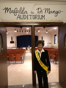 Mafalda DiMango attended the June 1 ceremony during which the auditorium at P.S. 204 was named in her honor. Eagle file photo by Paula Katinas