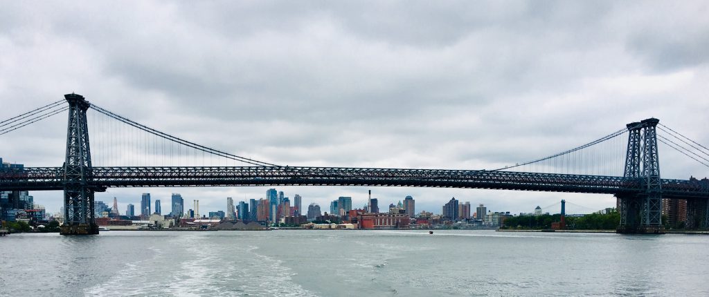 The Williamsburg Bridge looks especially iconic when you see it from a ferry in the middle of the East River. Eagle file photo by Lore Croghan