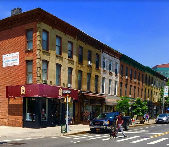 Row houses on Park Slope's Fifth Avenue. Eagle file photo by Lore Croghan