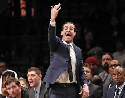 Nets head coach Kenny Atkinson will be imploring his team to rebound and defend better when training camp opens next week in Sunset Park. Photo by Kathy Willens