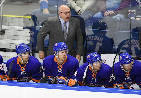 When new Islanders head coach Barry Trotz speaks, his players listen. At least they have thus far during a 5-2 run through the preseason, which concludes tonight against Buffalo in Oshawa, Ontario. AP Photo by Jessica Hill