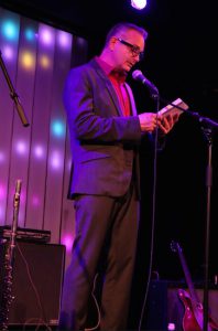 Andrew Cotto reads the first chapter of his new novel at a book-release party in Gowanus on Saturday. Photo Sabrina Samone