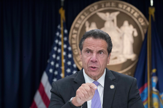 Gov. Andrew Cuomo questioned on Sunday why state Republicans would have invited the founder of a far-right group to speak in Manhattan, and he blamed them and President Donald Trump for violent clashes that took place after the speech. AP Photo/Mary Altaffer, File