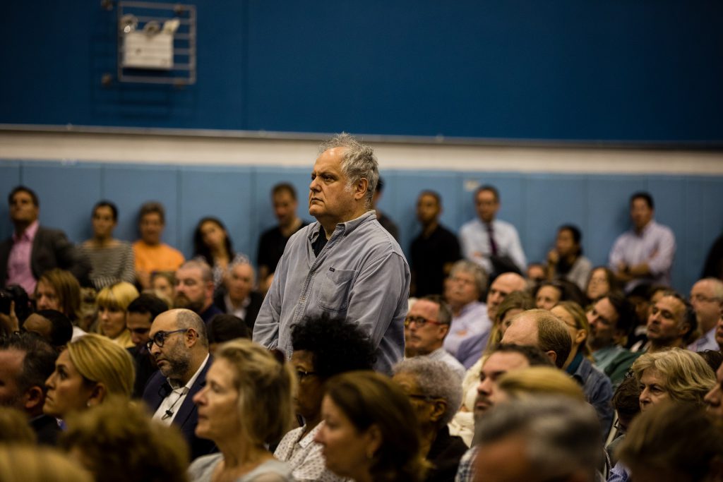Residents expressed their issues with the city's plan for repairing the decrepit BQE at a September town hall. Eagle file photo by Paul Frangipane