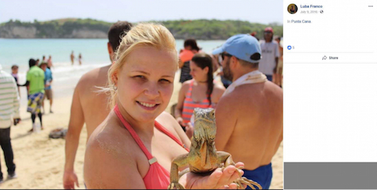 A Facebook photo of therapist Lyubov Beylina in the Dominican Republic on a day she allegedly billed Medicaid for therapy sessions is an exhibit in the federal case against eight therapists who allegedly defrauded Medicaid for $600,000. Photo courtesy of USDOJ