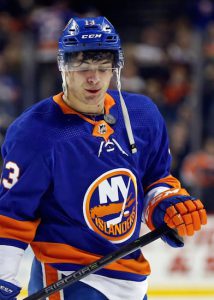 With John Tavares off to Toronto, Mathew Barzal, the NHL’s reigning Calder Trophy winner, has been thrust into the role of face for the franchise for the New York Islanders.  AP Photo by Adam Hunger