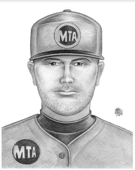 A police sketch of the suspect. Rendering courtesy of the NYPD