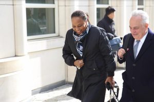 Former Assemblymember Pamela Harris enters federal court yesterday ahead of her sentencing. Eagle photo by David Brand