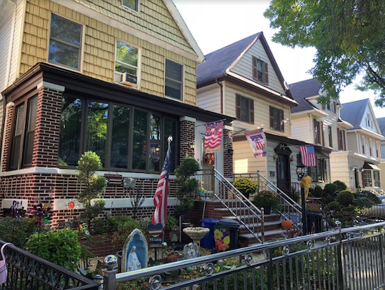 The commission is looking into the city’s complicated system of property assessments. Homeowners in Bay Ridge pay higher rates than their fellow property owners in Park Slope. The photo shows private homes on 76th Street in Bay Ridge. Eagle photo by Paula Katinas