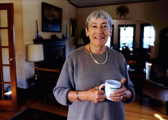 In this file photo, Ursula K. Le Guin, American author of novels and children's books, poses for a photo at home in Portland, Oregon. Benjamin Brink/The Oregonian via AP