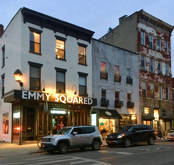 These fine old rowhouses are located on Grand Street at the corner of Marcy Avenue.