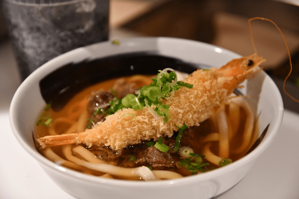 A dish from Gohei, which serves bowls of udon and soba made with fresh noodles made on the premises. Photo courtesy of Japan Village