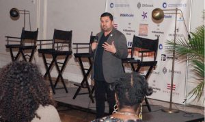 New York City’s interim chief technical officer, M. Alby Bocanegra, welcomed attendees at the Williamsburg conference last week (Photo courtesy of Brooklyn Tech Week)