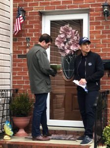 Actor Ben Stiller canvassing with Democratic State Senate candidate Andrew Gounardes. Photo courtesy of Facebook