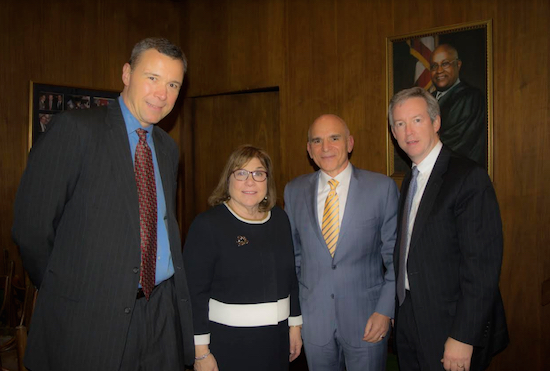 The Brooklyn Bar Association capped off its medical malpractice CLE series with a panel that included (pictured from left): John Bonina, Hon. Ellen Spodek, Robert Danzi and John Barker. Eagle photos by Rob Abruzzese