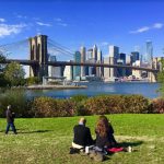 Brooklyn Bridge Park is a fine place for a visit when the weather's unseasonably warm. Eagle photos by Lore Croghan