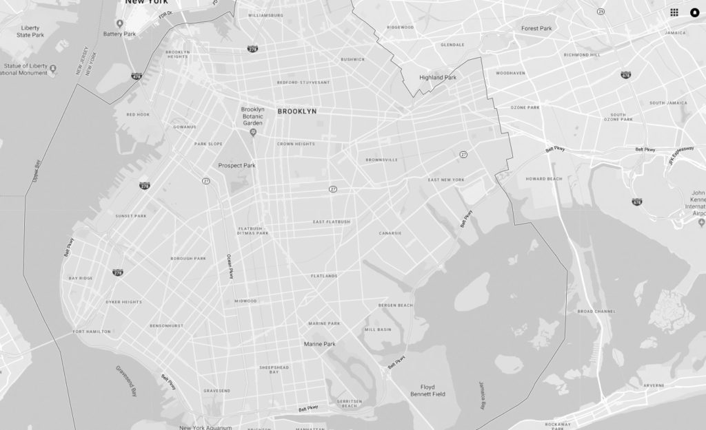 Map of Brooklyn NY