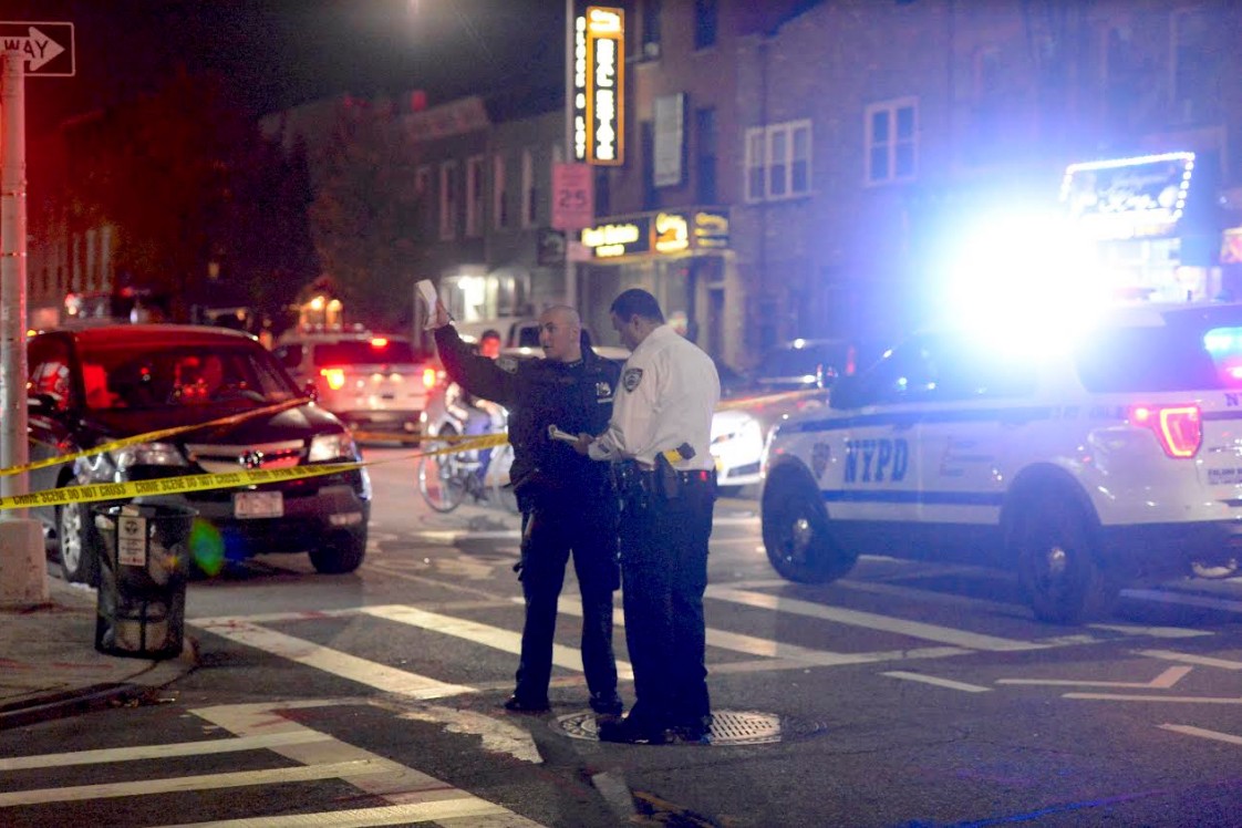 Police seal off scene of stabbing last night on 23rd Street and Fifth Avenue in Greenwood Heights.