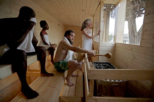 Who wouldn't want a backyard sauna? AP Photo/Matt Dunham