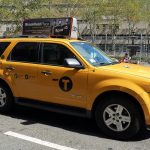 Now commuters in Brooklyn and Queens can take a yellow taxi to Manhattan during rush hour for half the price.  Eagle photo by Mary Frost