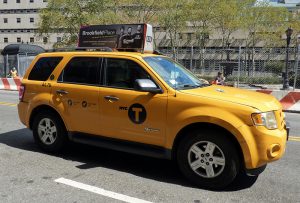 Now Brooklyn and Queens riders can snag a yellow cab ride into Manhattan at rush hour for half price. Eagle photo by Mary Frost