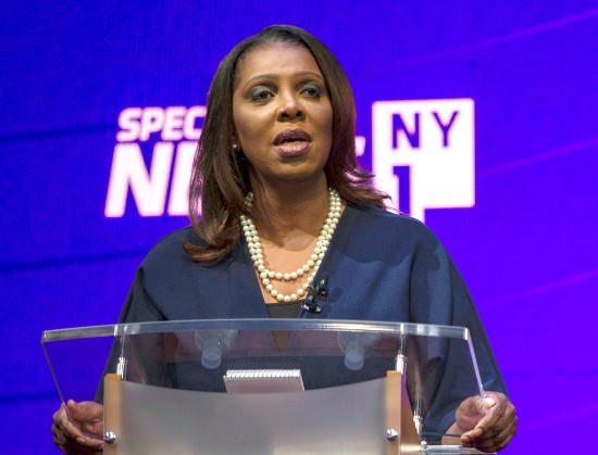 Letitia James is the first black woman elected to statewide office in New York. Holly Pickett/The New York Times via AP, Pool, File