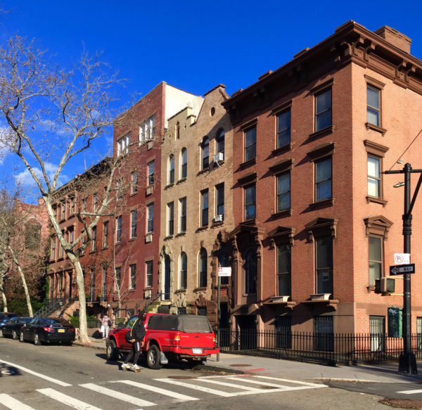 This beautiful row of houses is kitty-corner to Cobble Hill Park. Eagle photo by Lore Croghan