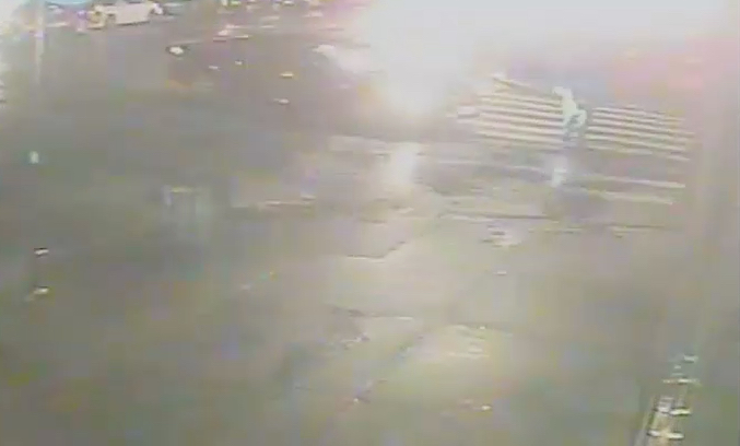 Image grabbed from the video of a pedestrian who was hit by a car that fled the scene on 92nd Street and Third Avenue on Dec. 2. Video courtesy of the NYPD