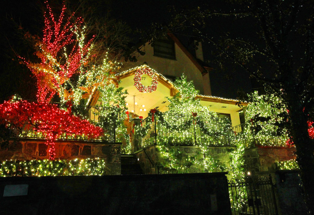 Many houses in Bay Ridge around Narrows Avenue, Colonial Road and Shore Road, are spectacularly dressed up for the season. Photo by Steve Solomonson