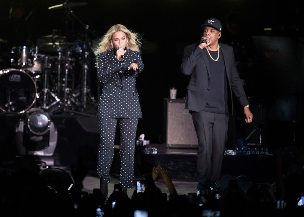 Jay Z and Beyonce. AP Photo/Matt Rourke
