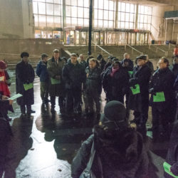 Members of the Catholic Lawyers Guild brave the harsh weather to keep their tradition alive.
