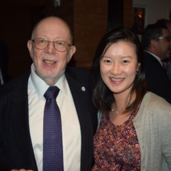 David Chidekel, president of the Brooklyn Bar Association, and Becky Wu.
