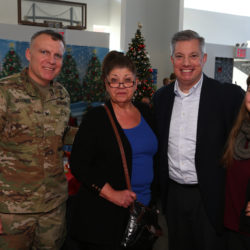 From left: Fort Hamilton Army Base Commander, Colonel Andrew Zeiseniss, Cathy Santopietro, past President Pat Russo and Catherine Russo.