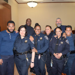 Court officers from left: Jackie Grego, Roland “King” James, Val Maloney, Lt. Eban Smith, Tanisha Outlaw, Sonia Navarro, Bibi Mohabier, Javier McCormack, Sue Carradi and Stanisha West.
