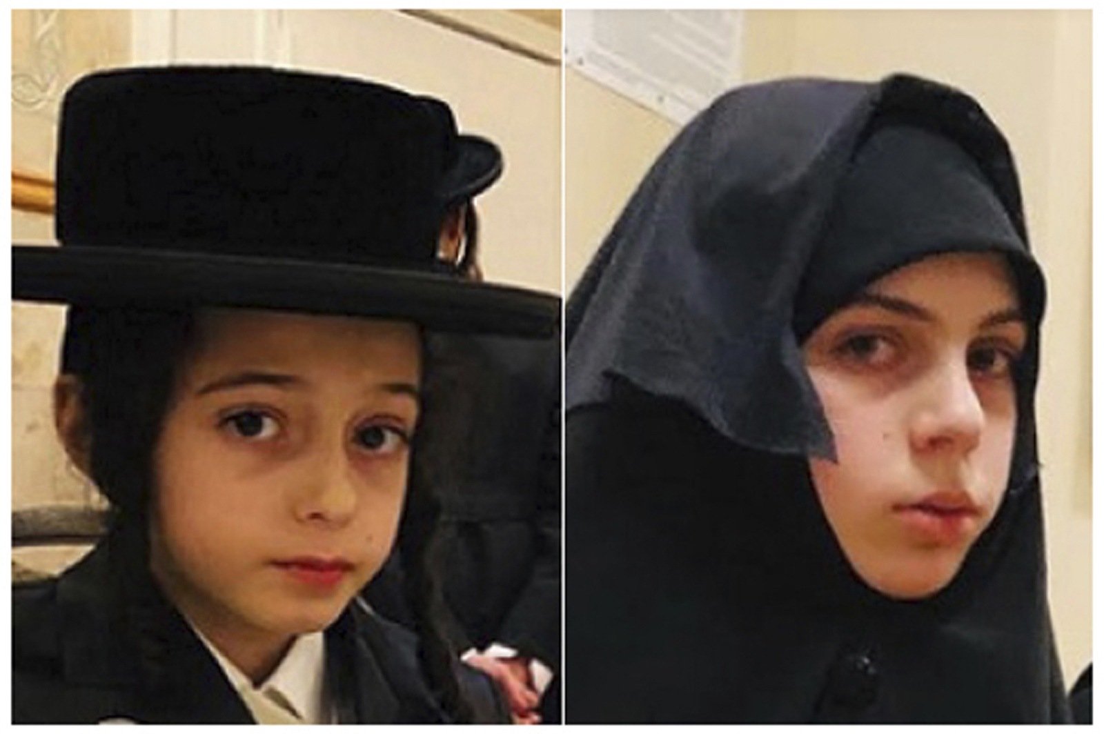 In this combination of two undated photos provided by the New York State Police, Chaim Teller, 12, and his sister Yante Teller, 14, are shown. The FBI arrested a New York man on charges accusing him of giving financial assistance to a group who kidnapped the two children whose mother fled an ultra-Orthodox Jewish sect in Guatemala. The kidnapping allegedly happened Dec. 8. Surveillance footage shows the children walking out of their upstate New York residence at 2:56 a.m. and entering a vehicle. (New York State Police via AP)