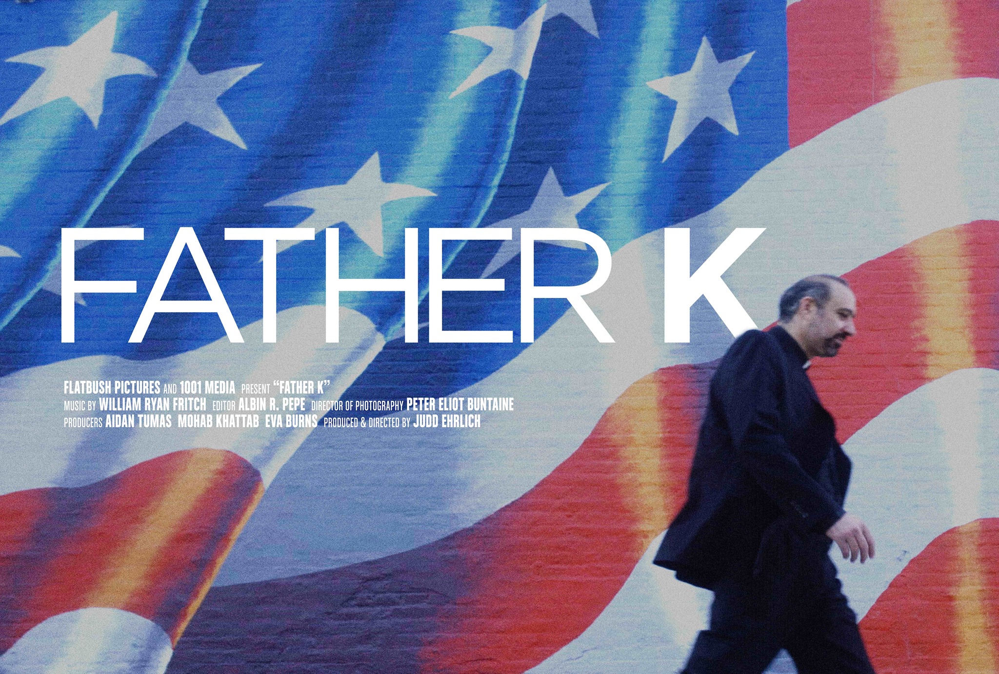 The official movie poster for “FATHER K,” the documentary which looks at the Rev. Khader El-Yateem’s 2017 City Council run in Bay Ridge.