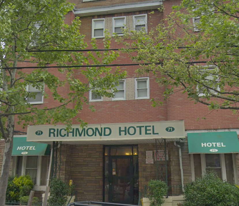 The Hotel Richmond at 71 Central Ave. in Staten Island Image via Google Maps