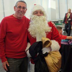 Past President Stephen Spinelli with Santa.